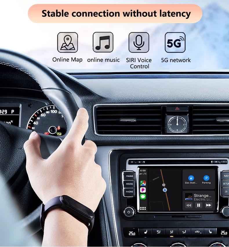 Wired To Wireless CarPlay Box Android Auto Adapter 2 In 1 Plug And Play USB/Type C Dongle Bluetooth WiFi Connect OTA Uppdated
