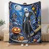 Jack Skellington Blanket Soft & Cozy Perfect for Livingroom Seaside Picnics All-Season Use Playful Design Birthday Christmas Gift Blanket