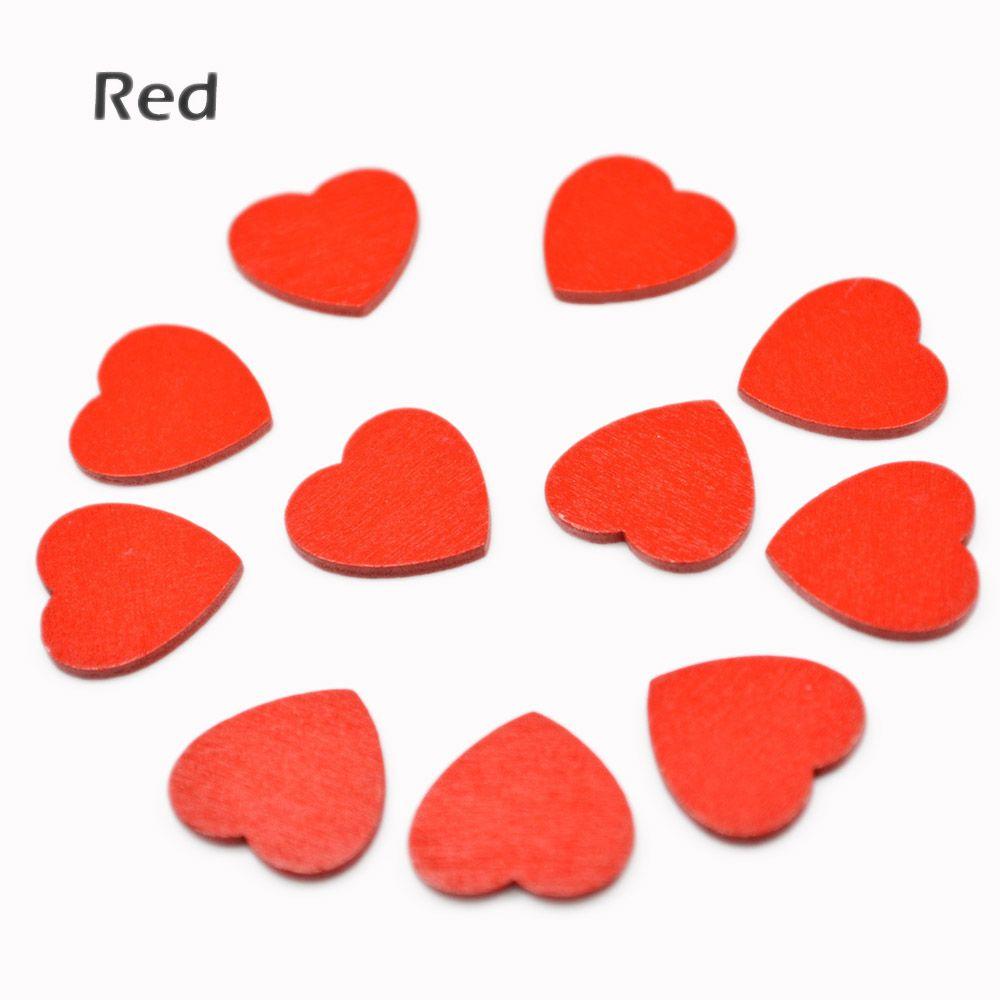 Party Decor DIY Wedding Ornaments Wooden Chips Confetti Slices Wood Crafts Hearts Shaped