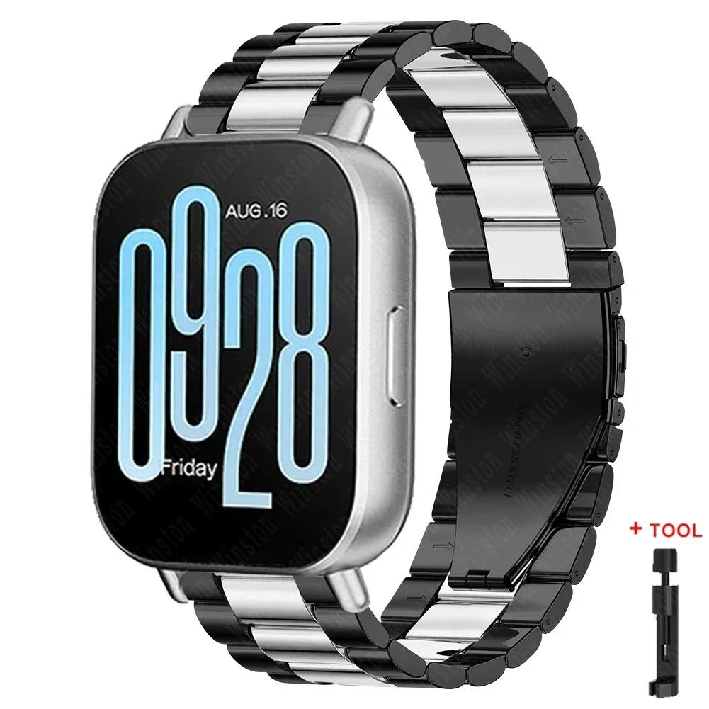 Ремешок из нержавеющей стали 22 мм для Redmi Watch 5 Active 5 Lite Металлический ремешок для Xiaomi Redmi Watch 3 Active 3 Lite Браслет Наручный ремешок