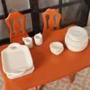 10Pcs/Set Dollhouse Pure White Tableware Mini Dishes Cups Miniature Food Toys Shooting Props