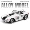 1/24 Shelby Cobra 427 S/C Модифицированный Автомобиль Металлическая Модель Автомобиля Литье под Давлением Металлический Автомобиль со Звуком и Светом для Коллекции