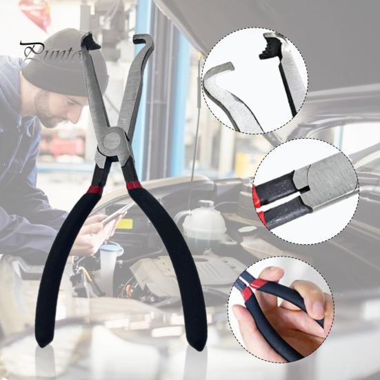 Electrical Disconnect Pliers with Ergonomic Handle Curved Shape Fuel Line Pliers Automotive Electrical Plug-Connector Disconnect Repair Tools