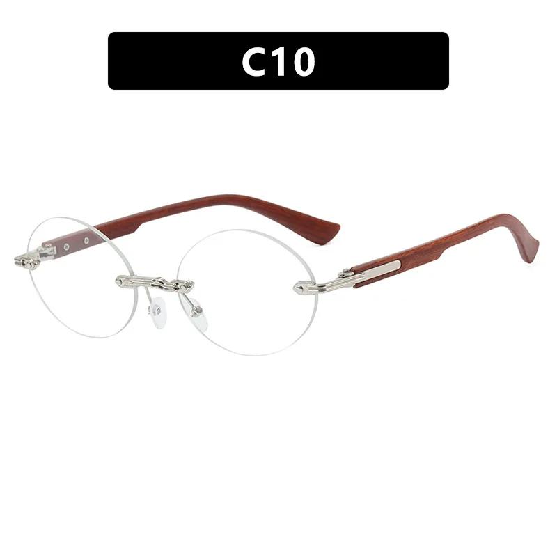 Новые модные металлические солнцезащитные очки без оправы Cut Edge Oval, женские градиентные цветные солнцезащитные очки, модные очки с линзами Ocean