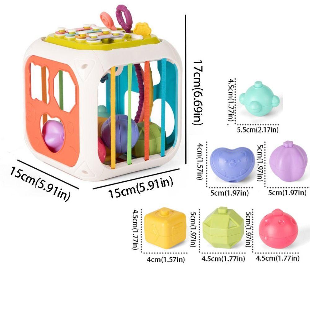 Shape Sorter Activity Cube Colorful Blocks Educational Sensory Toy  Baby Toys 0-12 Months