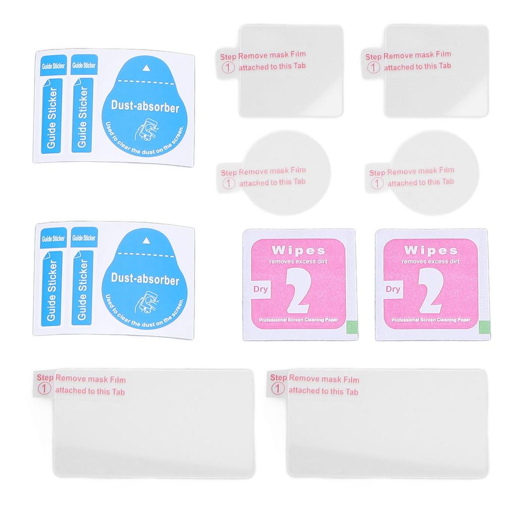 2 комплекта защитных пленок для экрана объектива камеры Vlog, передняя и задняя пленка для экрана объектива видеокамеры Action 5pro с