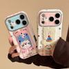 Подходит для Осени и Зимы Чехол для Мобильного Телефона Iphone17promax Apple 16 15 Плюшевые Мультяшные Животные 13 Кожаный Чехол для Мобильного Телефона