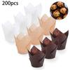 200Pcs Solid Wrapper Liners Cups Muffin  Case Cakes Paper Baking Cupcake