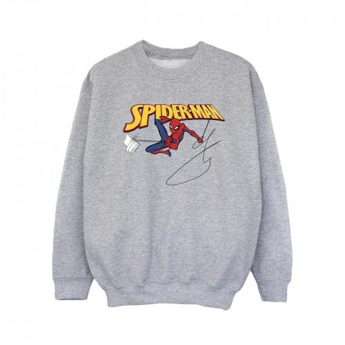 Marvel Girls Spider-Man With A Book Sweatshirt