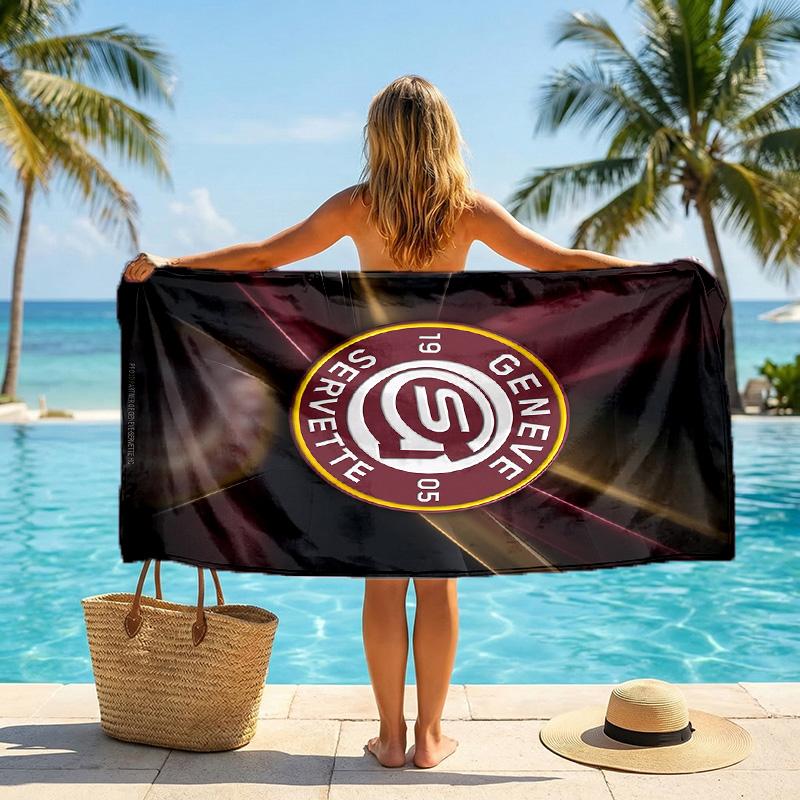 Servette FC принт Быстросохнущее пляжное полотенце Микрофибра Впитывающее Портативное Дорожное Полотенце для плавания