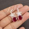 Pink Rubellite Gemstone Jewelry, 925 Sterling Silver Earring, Handmade Charming Earring, Bohemian Rubellite Earring For Grandma Gift