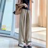 Брюки палаццо для женщин на весну и лето Тонкие с высокой талией Утягивающие Свободные из хлопка и льна Прохладные Повседневные Защита от солнца Ленивый стиль
