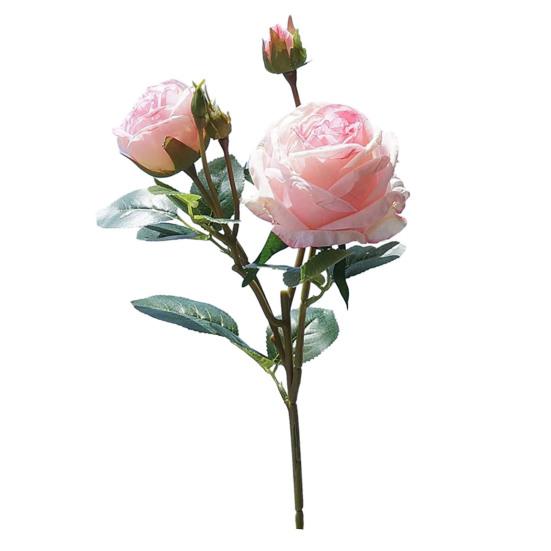 Искусственная роза со стеблем, зеленые листья, реалистичный искусственный цветок, украшение для свадебной вечеринки, домашнего офиса, стола, искусственная цветочная ветка, украшение