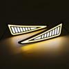 Car Led Bumper Strip Cob Daytime Running Light Yellow Turn Signal Daylight Drl