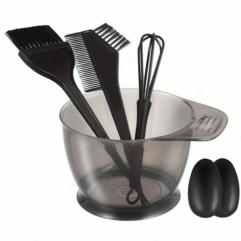 BEPAN 6pcs/set Professional Hair Coloring Kit Hair Dye Tools Hairdressing Styling Accessories With Hair Dye Color Mixer Dye Brush Bowl