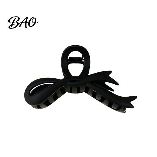 Double-ring Bow Hair Clip Back Head Claw, Widened Lengthened Anti-Slip Teeth Clip, Bowknot Long Claw Design Shower for Thick Strong Hold with