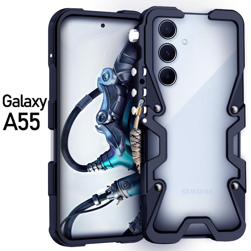Защитный винт Металлическая рама Ударопрочный чехол Для Samsung Galaxy A73 A72 A55 A35 M55 M15 S21+ Алюминиевый бампер Чехол Сверхпрочный Fundas