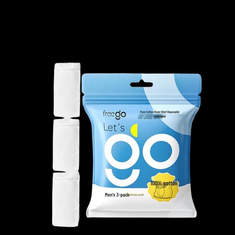 Freego Men's Disposable Cotton Boxer Briefs