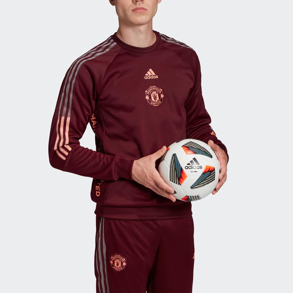 Adidas Manchester United Travel Sweatshirt Men Tops Burgundy FR3863