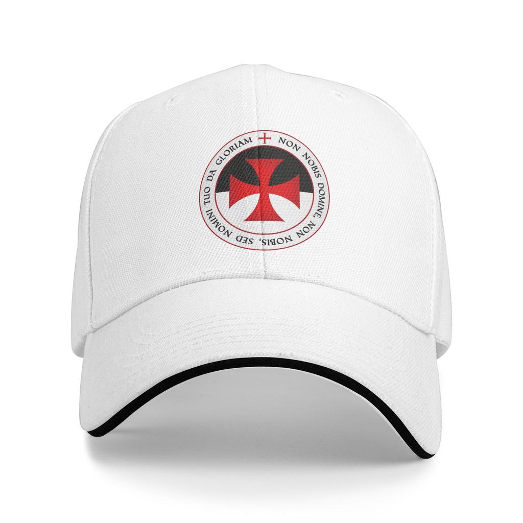 Knights Templar Flag With Coat of Arms Baseball Cap Unisex WoUnisex Breathable Medieval Warrior Cross Dad Hat Streetwear Snapback Hats
