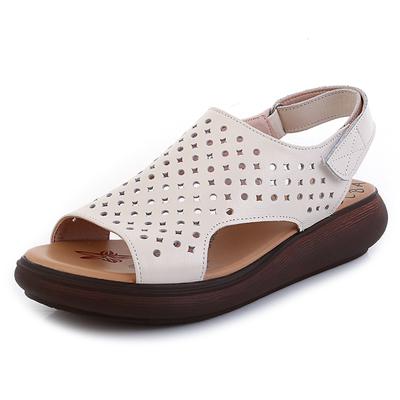 GKTINOO Женские сандалии из натуральной кожи, сандалии на платформе, 2025 лето, толстая подошва, высокие каблуки, женские сандалии, летняя обувь для женщин