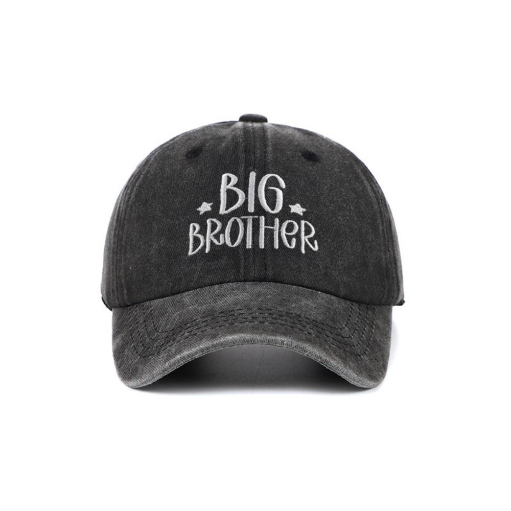 Fashion Washed Cotton Big Brother Big Sister Caps Adjustable Vintage Siblings Baseball Hats Breathable Dad Hat Gifts
