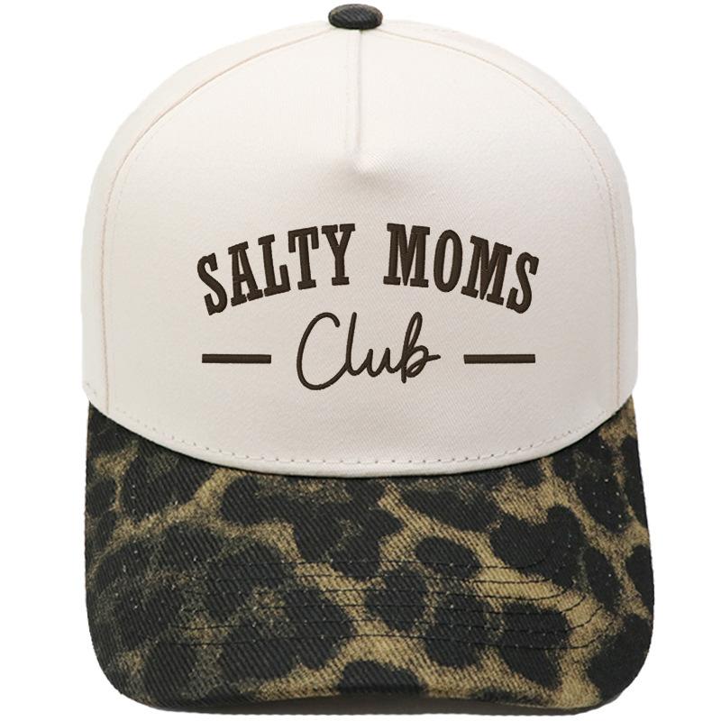 Шляпа тракера с вышивкой SALTY MOMS, яркая, с сочетанием цветов, бейсболка, для улицы, защита от солнца, папина шляпа, женская