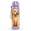 1PC Golden Retriever Dog Bust Print 750ml Color Plastic Sports Water Bottle Leakproof Flip Straw Lid For Sports Office Home Use