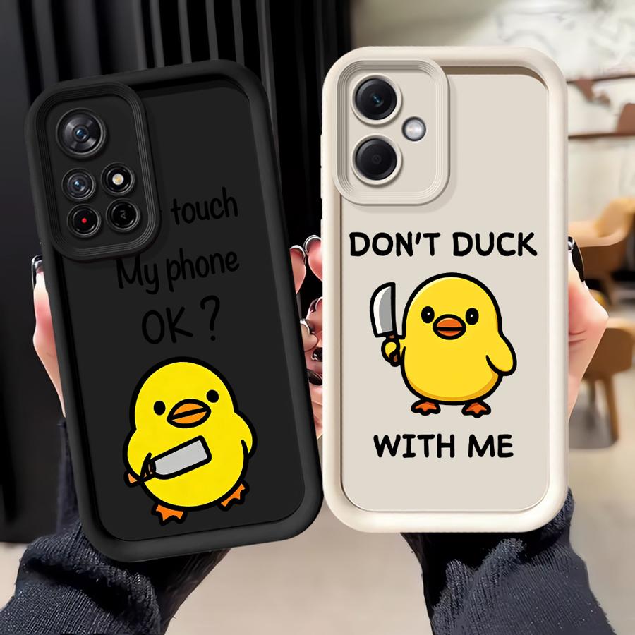 Cute Minimalist Duck Phone Cover Case for Xiaomi Poco F8 C61 X3 NFC C50 C51 X3 Pro
