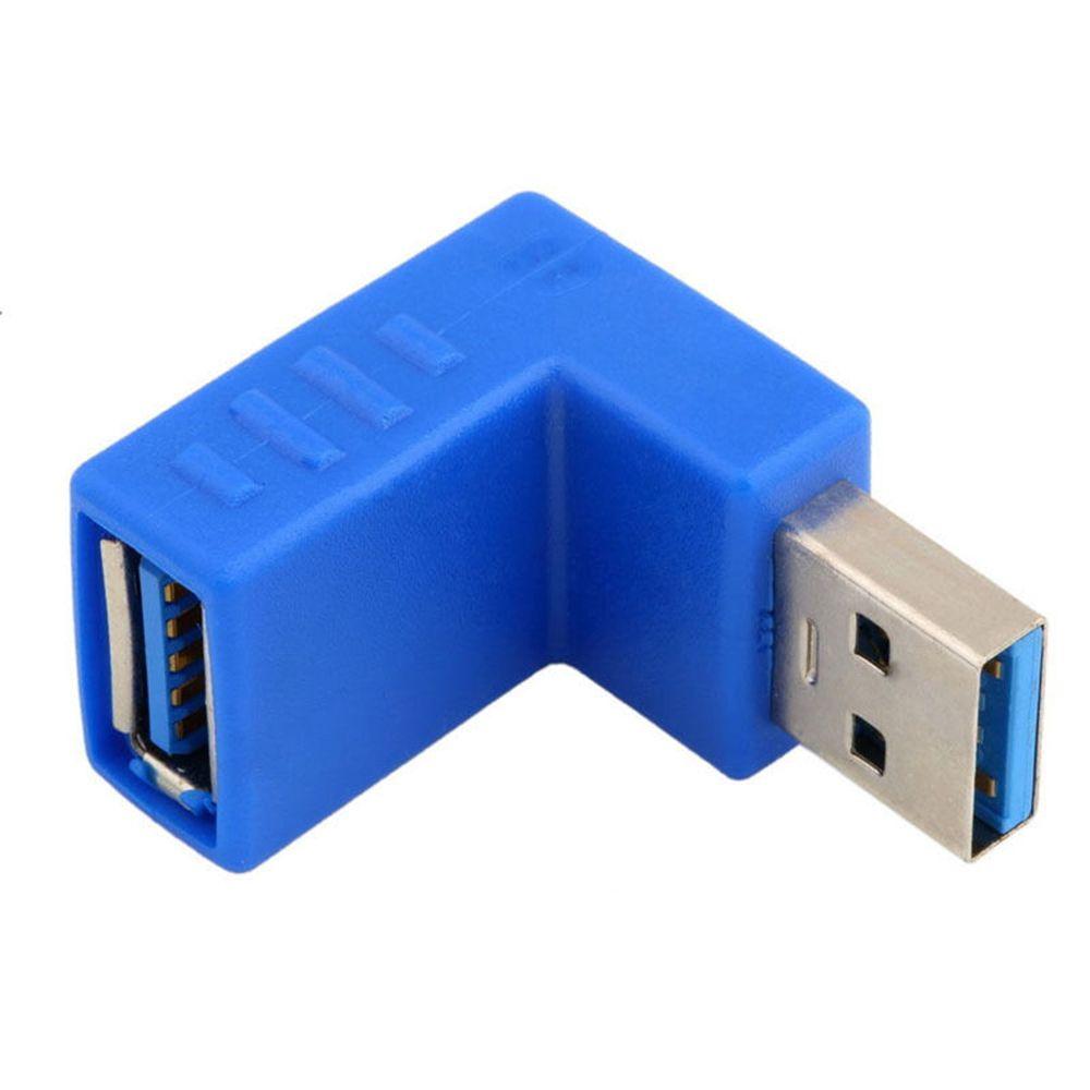 Blue/Black Connector Extension Coupler Adapter Plug Type A Male To Female USB 3.0 Right+Left