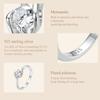 BAMOER D Color VVS1 EX 0,5CT Кольцо с муассанитом Нежное лабораторное кольцо с бриллиантом из стерлингового серебра 925 пробы для женщин Обручальные свадебные украшения