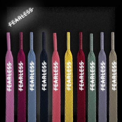 Светоотражающие буквы Печать Плоские шнурки Резиновая лента Классическая обувь Шнурки для кроссовок Модные спортивные шнурки Повседневные аксессуары