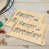 Happy Birthday Wooden Card for Cash Gift, Decorative Money Holder Table Sign Plaque Father,