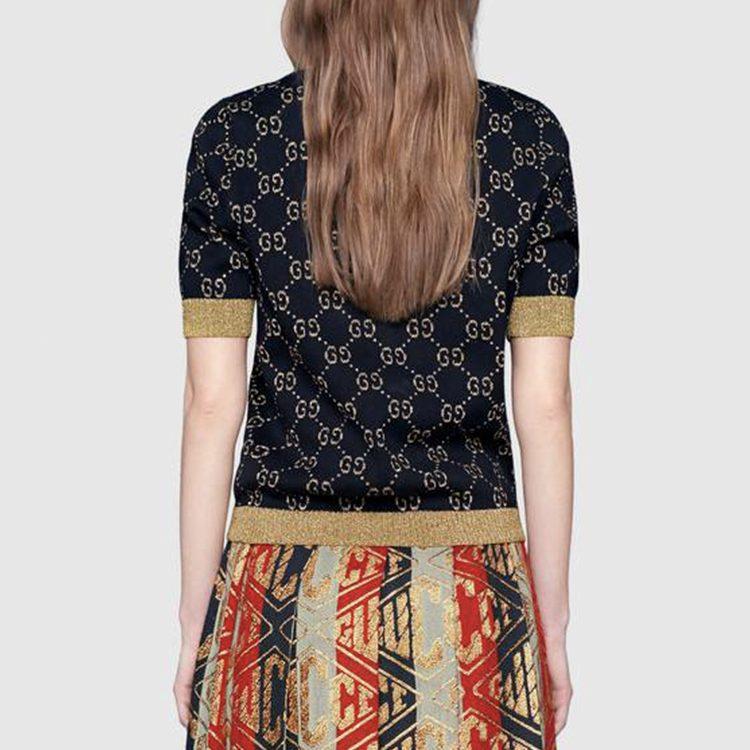 Gucci Футболка женская темно-синяя 526759-X9W83-4921