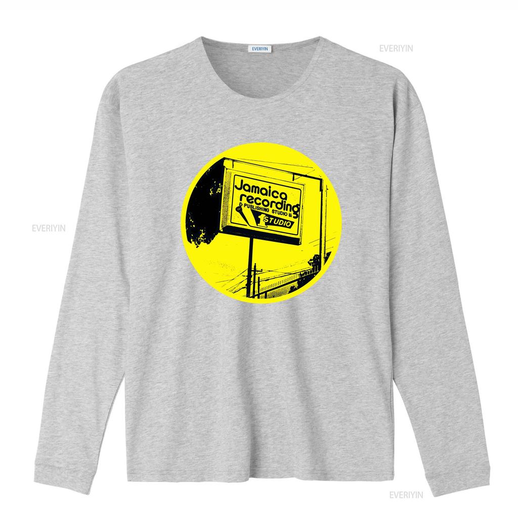 Jamaica Recording Studio Reggae Ska Music T Shirt Vintage Style Print Vintage Washed Stretched Graphic Designer Clothes Soft