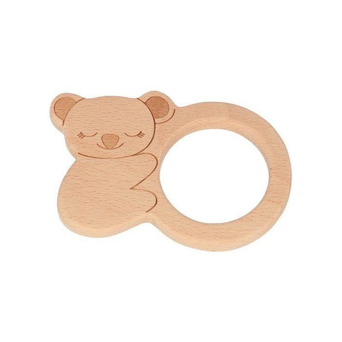 Wooden Teething Ring - Koala - 100 X 70 Mm