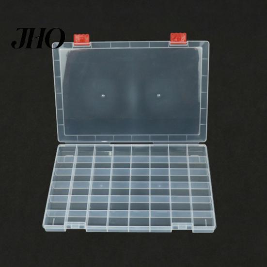 Fishing Tackle Storage Box Bait 48 Grid Design Transparent Compact Portable Wide Application Lure Organizer Hook Case Reusable