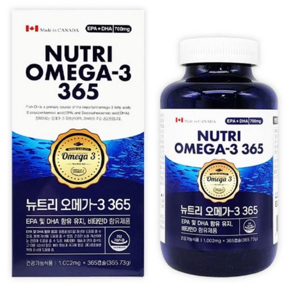 Canada Nutri Omega-3 365 Vitamin D 1002mg x 365 Capsules 1 pcs