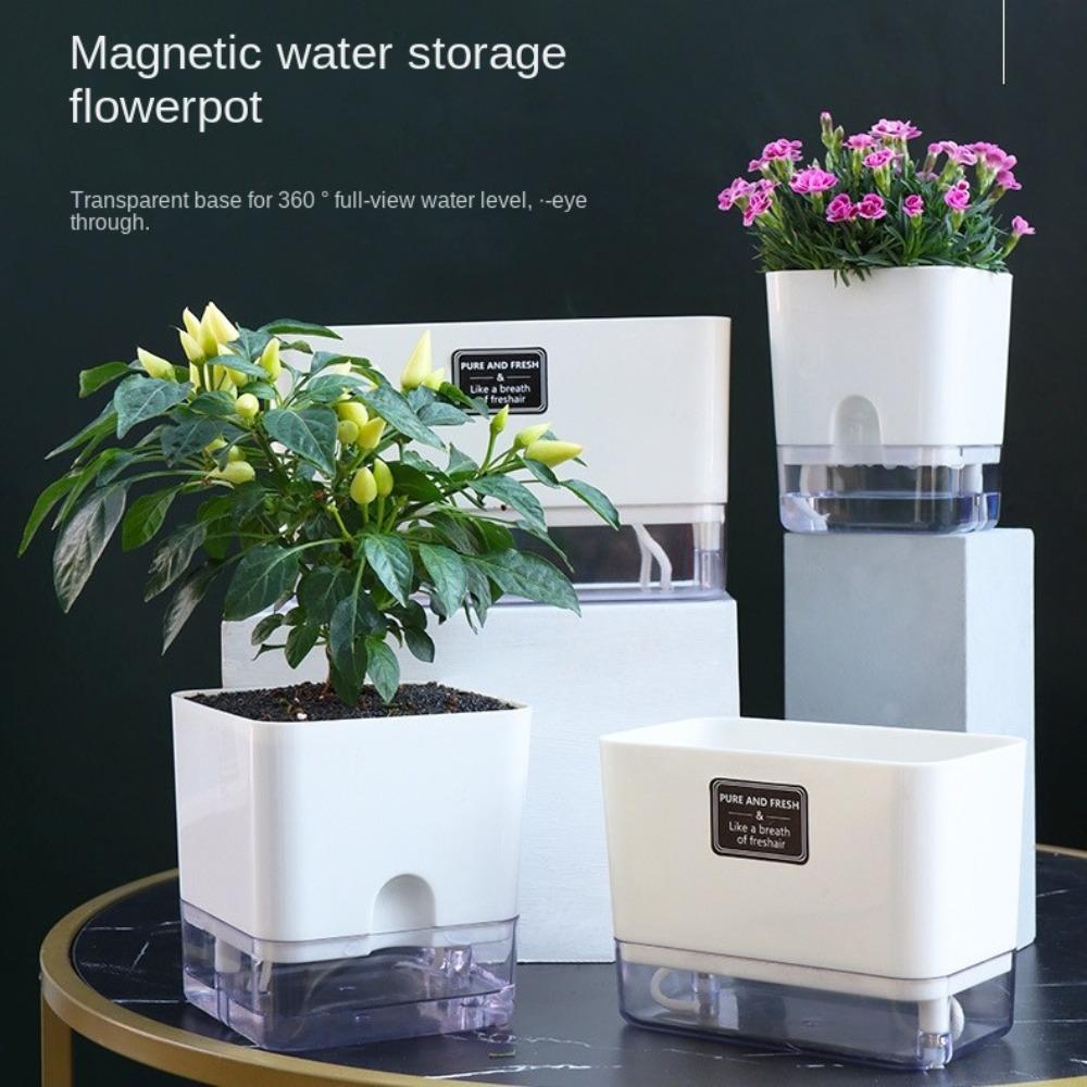 Самополивающийся гидропонный горшок, включая подкладку для цветочного горшка, новый грунтовый цветочный горшок