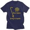 Custom Buen Camino De Santiago Tshirts for Men Short Sleeve Casual T Shirt El Camino Way Tshirt 100 Cotton Tees Gift