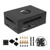 Protective Metal Case With Cooling Fan And Heatsinks For Orange Pi 5 (N515) Easy Access GPIO Ports