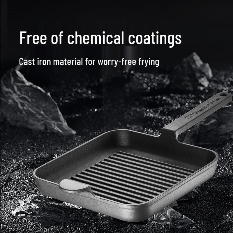 COOKER KING Cast Iron Steak Frying Pan