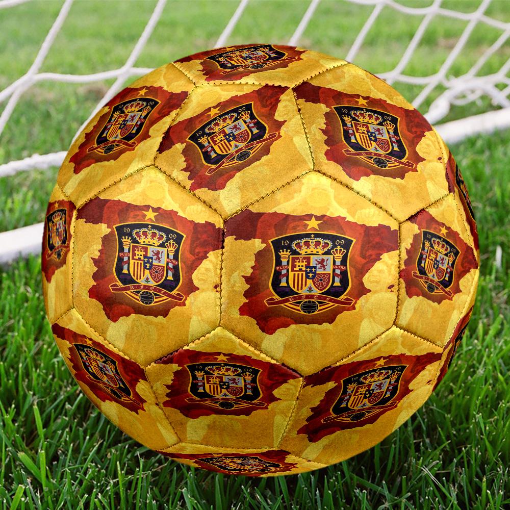 Spanish National Emblem Printed Size 5 Soccer Balls, High-Quality, Anti-Slip, Protective Football, A Unique Gift , Birthdays, Christmas Gifts