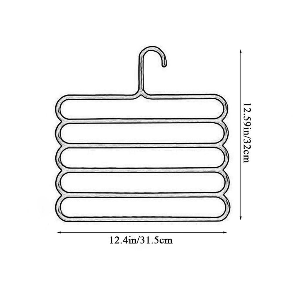 Bedroom Wardrobe Multilayer 5 Layers Storage Rack Clothes Hanger Pants Hangers Trousers Hanger