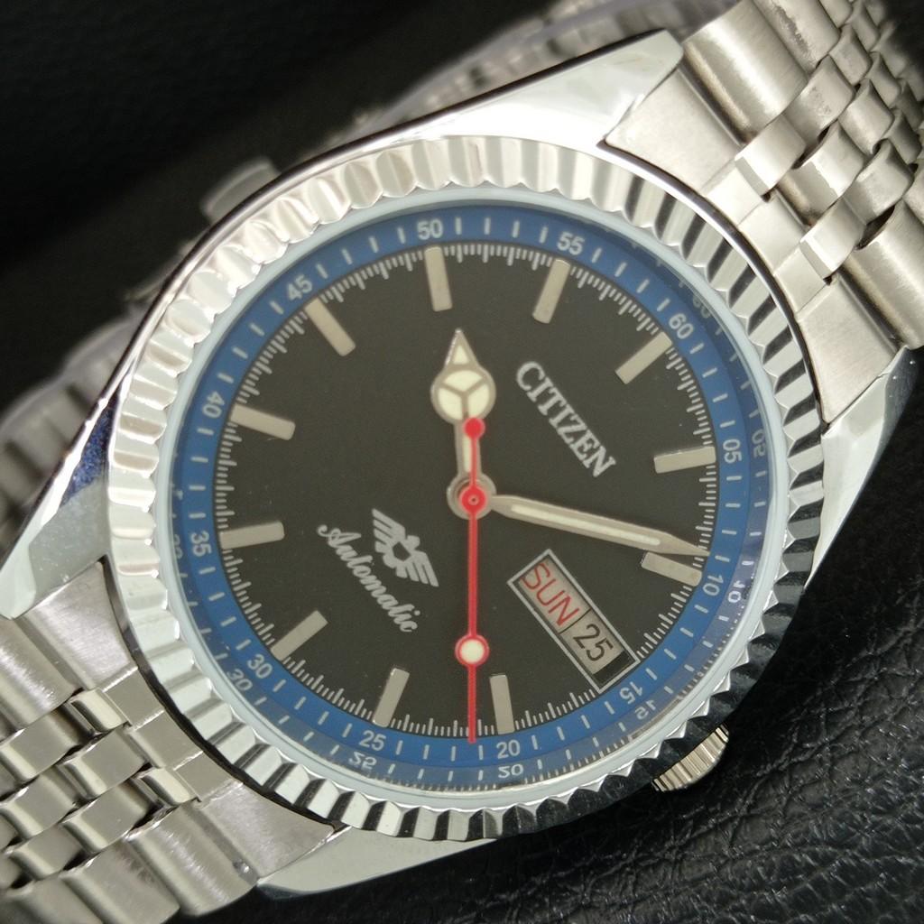 ВИНТАЖНЫЕ АВТОМАТИЧЕСКИЕ ЧАСЫ CITIZEN 8200 ВОССТАНОВЛЕННЫЕ ЯПОНИЯ МУЖСКИЕ ЧЕРНЫЙ ЦИФЕРБЛАТ a446836-1
