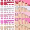 22tips/Sheet Solid Color Shimmer Finish Full Cover Nail Wraps  Home DIY Nail Makeover