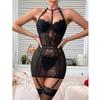 Sheer Waist Trainer Corset G-String Sexy Shapewear Lingerie Set-Purple Lace Embroidered Backless Bodysuit Light Control Thin ODM
