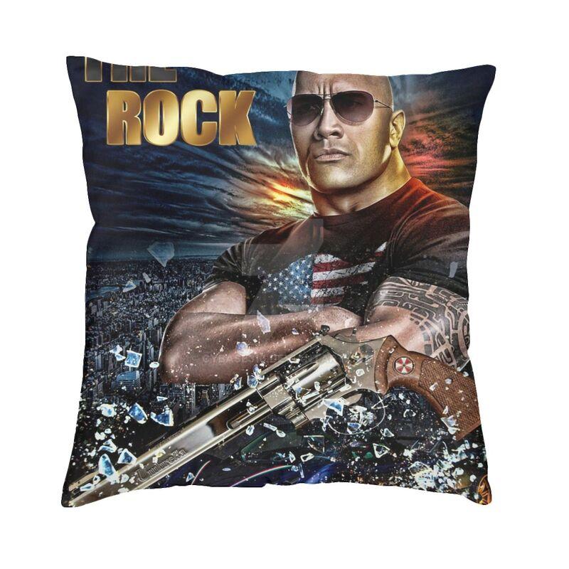 The Rock Face Dwayne Cushion Covers Sofa Decoration Famous Actor Johnson Square Throw Pillow Cover 45x45
