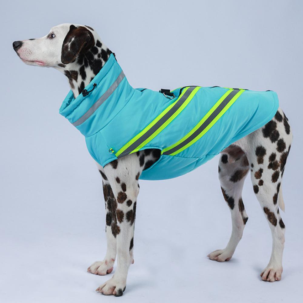 Куртка для собак с высоким воротником Светоотражающее зимнее пальто для собак Теплая водонепроницаемая ветрозащитная куртка для домашних животных Одежда для собак в холодную погоду для маленьких, больших и средних собак