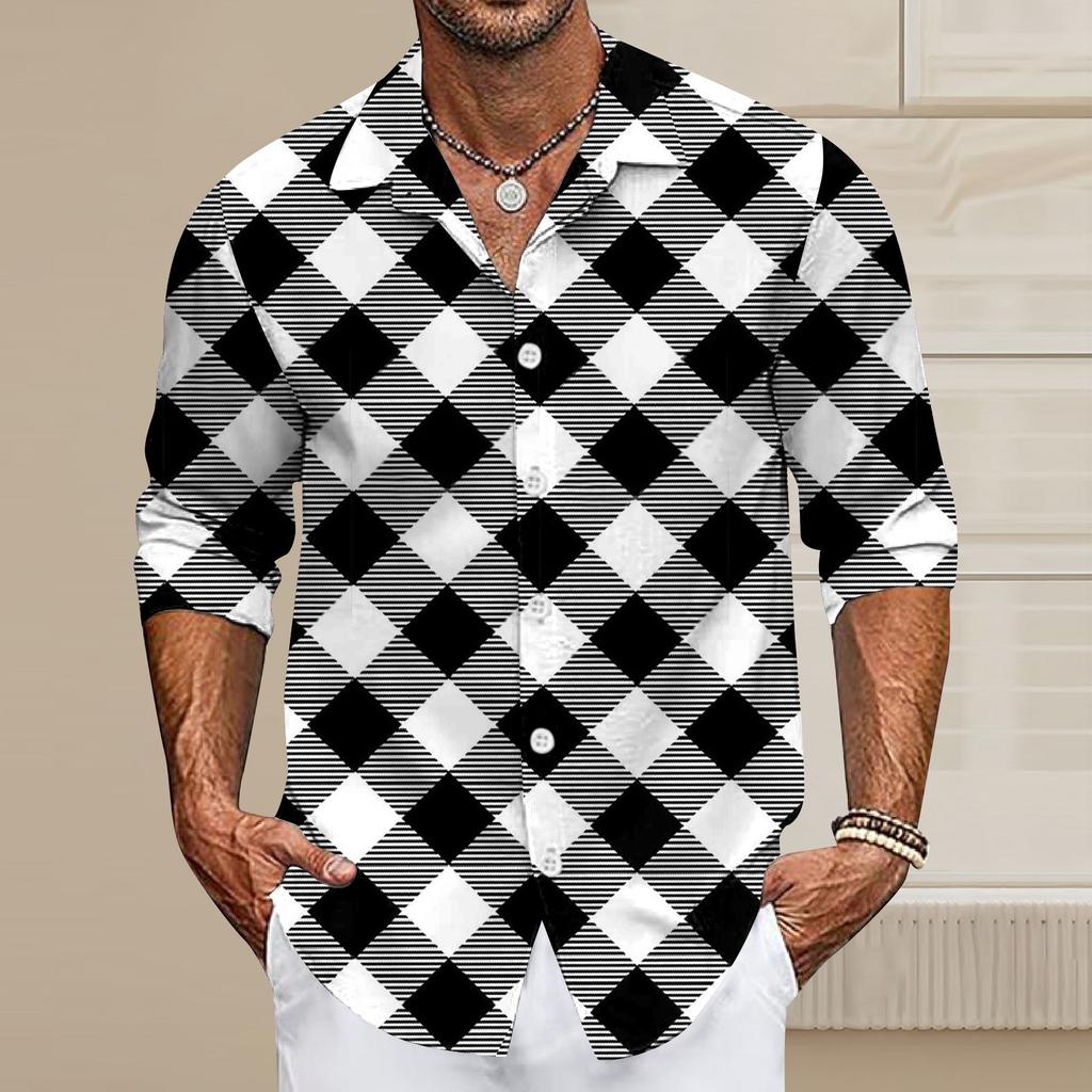 Мужская летняя новая свободная рубашка с длинным рукавом с принтом, кардиган, пляжная рубашка